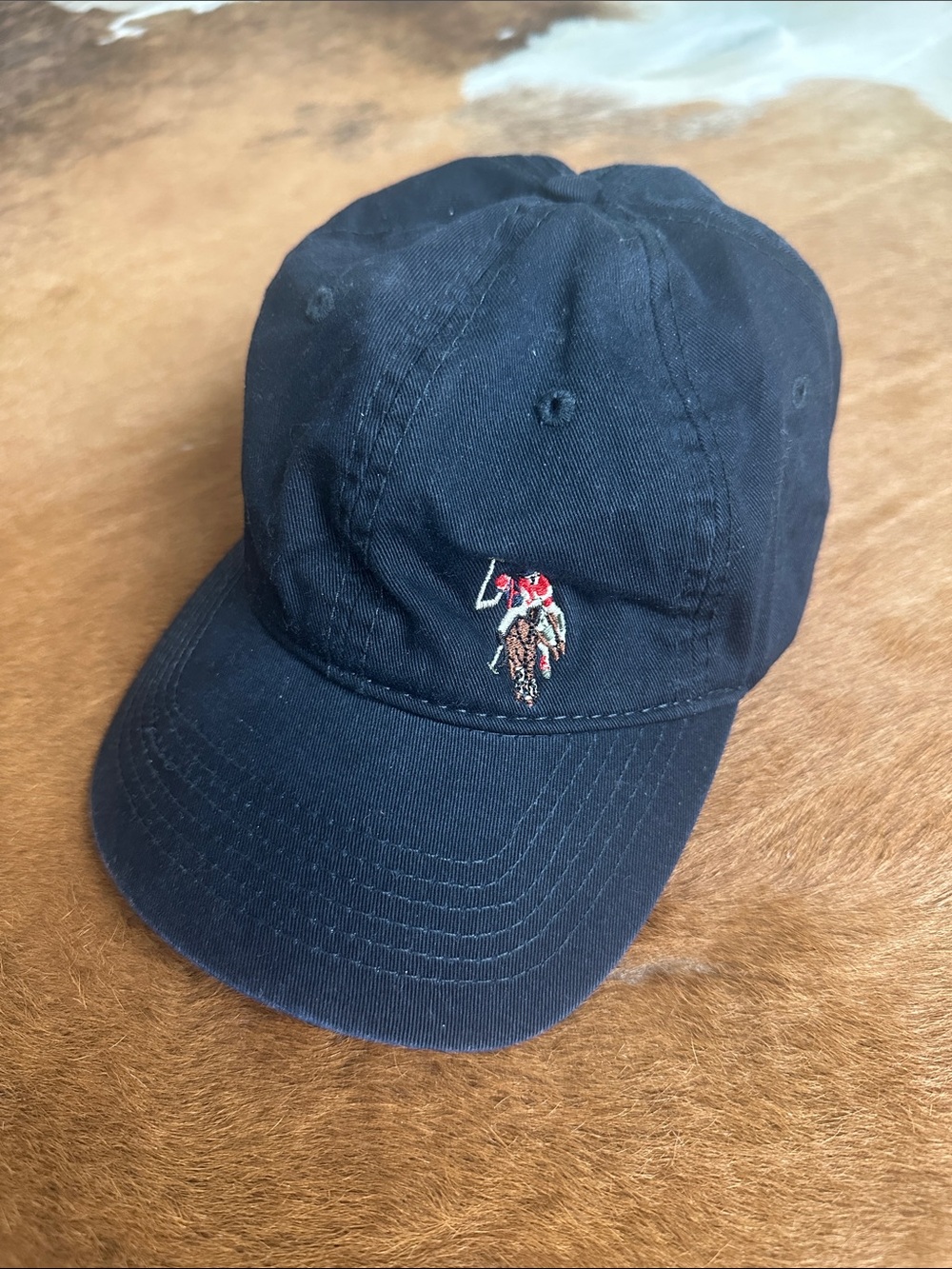 U.S. Polo Assn. Baseball Cap with Multicolor Polo Player Embroidery